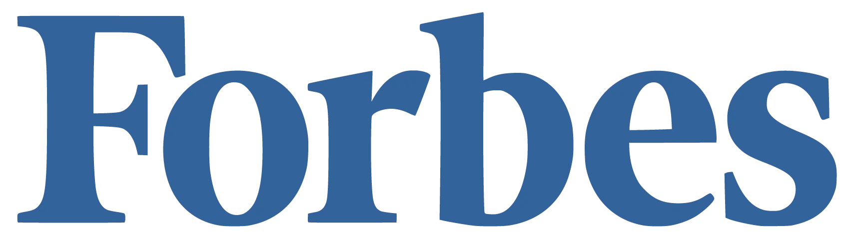 The image shows the Forbes logo, which features the word "Forbes" in a blue serif font on a white background, evoking the prestige often associated with a luxury real estate agency.